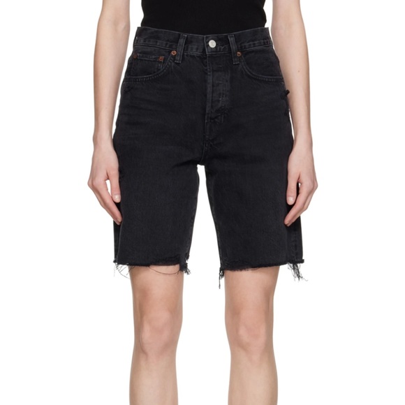 AGOLDE black Ira Denim Shorts from Aritzia - Picture 1 of 5